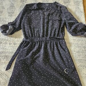 Mossimo Supply Co. Black Polo Collar 3/4 Sleeve Dress